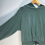 Sweaty Betty NWT  Green Sand Wash Cloud Weight Cropped Hoodie Oversized Size M Photo 2