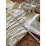 White Waterproof Parka Jacket Women M Lightweight Hood Gold Zip Snap Pockets White Size M Photo 3