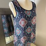 Agenda Blue Medallion Print Tank Top Size M Photo 7