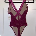 Free People NWT Thank You Never Thong Bodysuit - Myrtle Magenta Photo 2