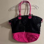 Victoria's Secret  Black and Pink Sequin Tote Photo 8