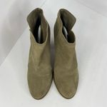 Urban Outfitters Maude Suede Ankle Boots Block Heel Bootie size 7 Tan Taupe Photo 2