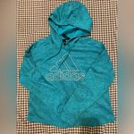 Adidas  Turquoise Climawarm 3-Stripe Hoodie Photo 0