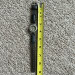 Avon women’s vintage silver/gray adjustable‎ rubber crystal bracelet watch Silver Photo 3