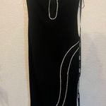 Heiress Beverly Hills Plunge Neck Strapless Midi Dress Black Photo 1