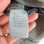 CJ Banks Stretch Cotton Embroidered 3/4 Sleeve Snap Up Jean Jacket Size X 14W Blue Photo 6