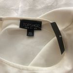 Topshop  Long sleeve Cinched Waist Mini Dress White sz 4 NWT Photo 6