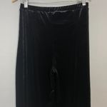 Halogen  Velvet Pants Velour Black Straight Wide Leg Pull-On‎ Size Small Women Photo 8
