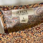 a.n.a . Orange and Blue Ruffle Peasant Blouse Women’s Size Large Photo 70