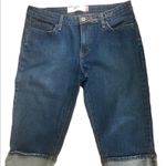 Levi's 515 Red Tab Stretch Cuffed Capri Jean Sz. 12 Dark Wash Spring Summer Photo 1