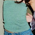 ZARA  Green Sparkle Tube Top  Photo 1