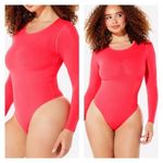 Fabletics NWT‎  x Yitty Mesh Me Smoothing LS Sheer Bodysuit Neon Pink Small Photo 1