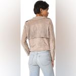 Moon River  Faux Suede Fringe Moto Jacket size Small Photo 2
