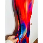 REBECCA VALLANCE Red White Side Waist Cutouts Del Prado Midi Dress size 8 Photo 7