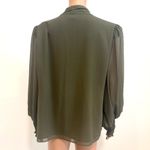 Vince Camuto XL sheer balloon sleeve bow blouse TB 3085 Photo 7
