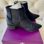 Fergalicious Fergie Black Velvet Pointed Toe Pull On Ankle Booties Size 8 Photo 2