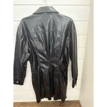 ZARA  Women's Black Faux Leather Shirt Dress‎ Shacket Size M Photo 1