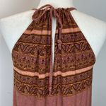 World Market Maxi Halter Dress Bohemian Flowy Rayon Lightweight Geometric Size M Size M Photo 8