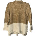 Michael Kors  Tan/White Turtleneck Sweater, Large Photo 0