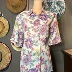 Bonworth Vintage White  Buttonup Pastel Floral Flowers XXL Photo 0