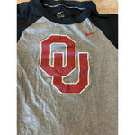 Nike OU T-shirt Size XS Zipper Sooners Oklahoma Short-Sleeve Tee Football Photo 2