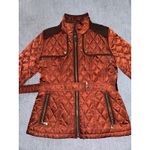 Vince Camuto  Diamond Quilted Full Zip Jacket Rust Orange Size Large Photo 1