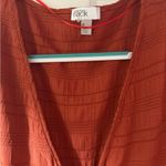 Nordstrom  Orange V-Neck Baby Doll Flutter Sleeve Mini Dress Photo 3