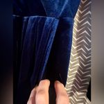 Lulu's | Romantic Moves Navy Blue Velvet Long Sleeve Romper, Size XS Photo 5