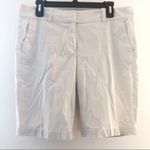 Ann Taylor  Shorts Khaki Boardwalk Bermuda Length Shorts Sz 8 EUC Preppy & Office Photo 2