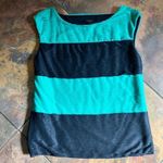 Ann Taylor  Green Navy Dress Sleeveless Tank Medium Photo 1