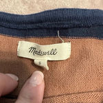 Madewell  Shirt Women’s Size Small Striped Blue Brown Frayed Sweater Photo 5