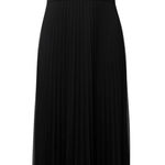 XScape Black Pleated Chiffon Evening Gown – Padded Bodice, Sheer Cutouts, Size 6 Photo 0
