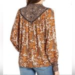 Hinge Mix Print Long Sleeve Peasant Top, Sz XL Photo 1