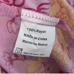 ZESICA WOMEN'S PINK ORANGE FLORAL PRINT WRAP DRESS BOHO BEACH FLOWY Size M Photo 3