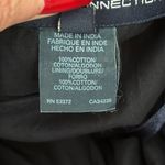 French Connection Black Cotton Floral Embroidered Pleated Zip Back Skirt Photo 4