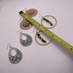Lot Of 3 Costume Jewelry Dangle Drop Costume Earrings Pierced Mix Gold Tone Photo 11