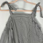 INA  [i:na] Women's Size Small Black White Stripe Off Shoulder Chiffon Ruffle Top Photo 1