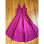 Belle Badgley Mischka Dress Womens 2 Fuchsia Fit & Flare V-Neck High Low Pockets Photo 6