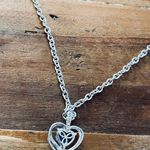 Silver Necklace With Blue Heart Pendant Photo 2