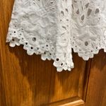 Theory Brizabela White Linen Cotton Blend Eyelet Blouse Top - Size Small Photo 8