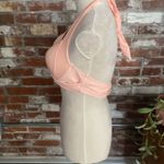 Light Pink Padded V Neck Halter Bikini Top Size L Size L Photo 2