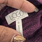 LOGO By Lori Goldstein  Purple Marled Knit Shark-bite Sweater Sz S Photo 5