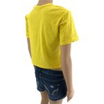 Riot Queen  LARGE Y2K Womens Yellow Super Grunge Mallgoth Crop Top Tee Crew Neck Photo 3