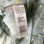 Forever 21  Floral Ruffle Sheer Sleeveless Tiered Tank Top Large Blue Yellow Photo 4