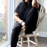 PRETTYGARDEN NWT Womens Black Weekender Top - Sz L Photo 0