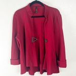 IC By CONNIE K Red Single Front Closure Long Sleeves Blazer Jacket, Size… Size L Photo 7