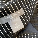 Ann Taylor Cotton Knit Short Straight Lined Skirt Button BLK/WH Side Zip SASSY Photo 10