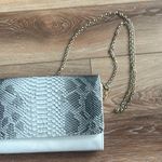 Francesca's snakeskin white clutch purse Photo 1