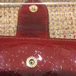 GUCCISSMA Wine Patent Leather Continental Bifold Wallet Gold Heart Lock Photo 6