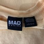 Mad Engine Love New Jersey Graphic‎ Sweatshirt Yellow Long Sleeve Pullover Large Photo 4